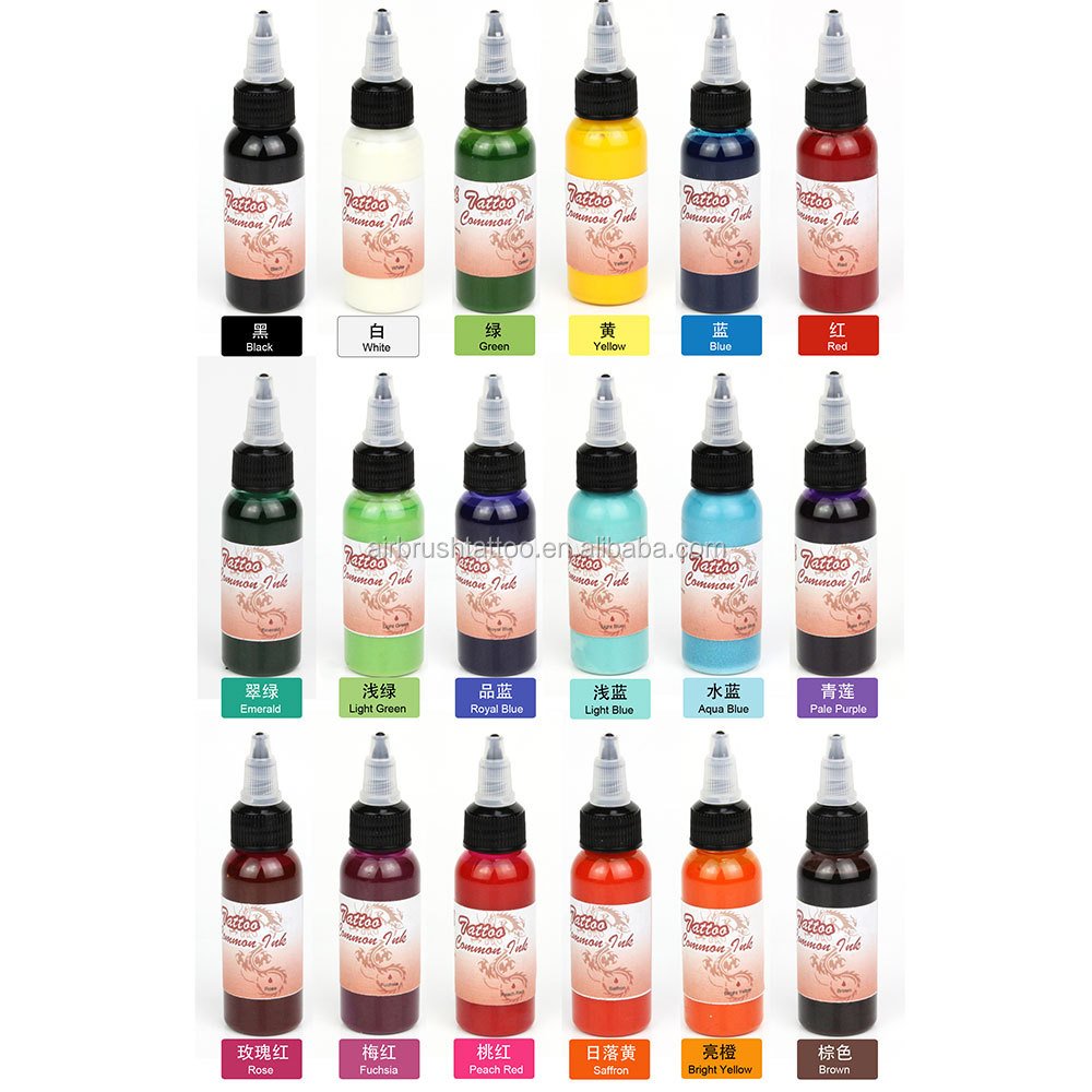 Golden Phoenix Wholesale long time lasting body art tattoo paint waterproof Temporary Airbrush Tattoo Ink Set