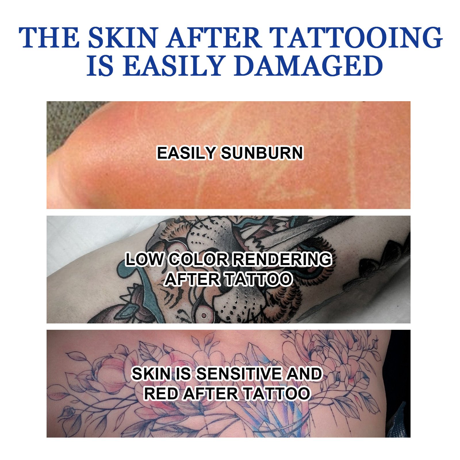 Repair Tattoo Aftercare Soothing healing Gel Irritation Itchiness Relief Moisturizer cream Itchiness Relief Moisturizer cream