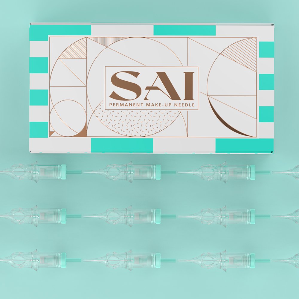 Universal Disposable 14RL Tattoo Needles Eyebrow Eyeliner Lips Agujas Permanent Makeup Cartridge Needles
