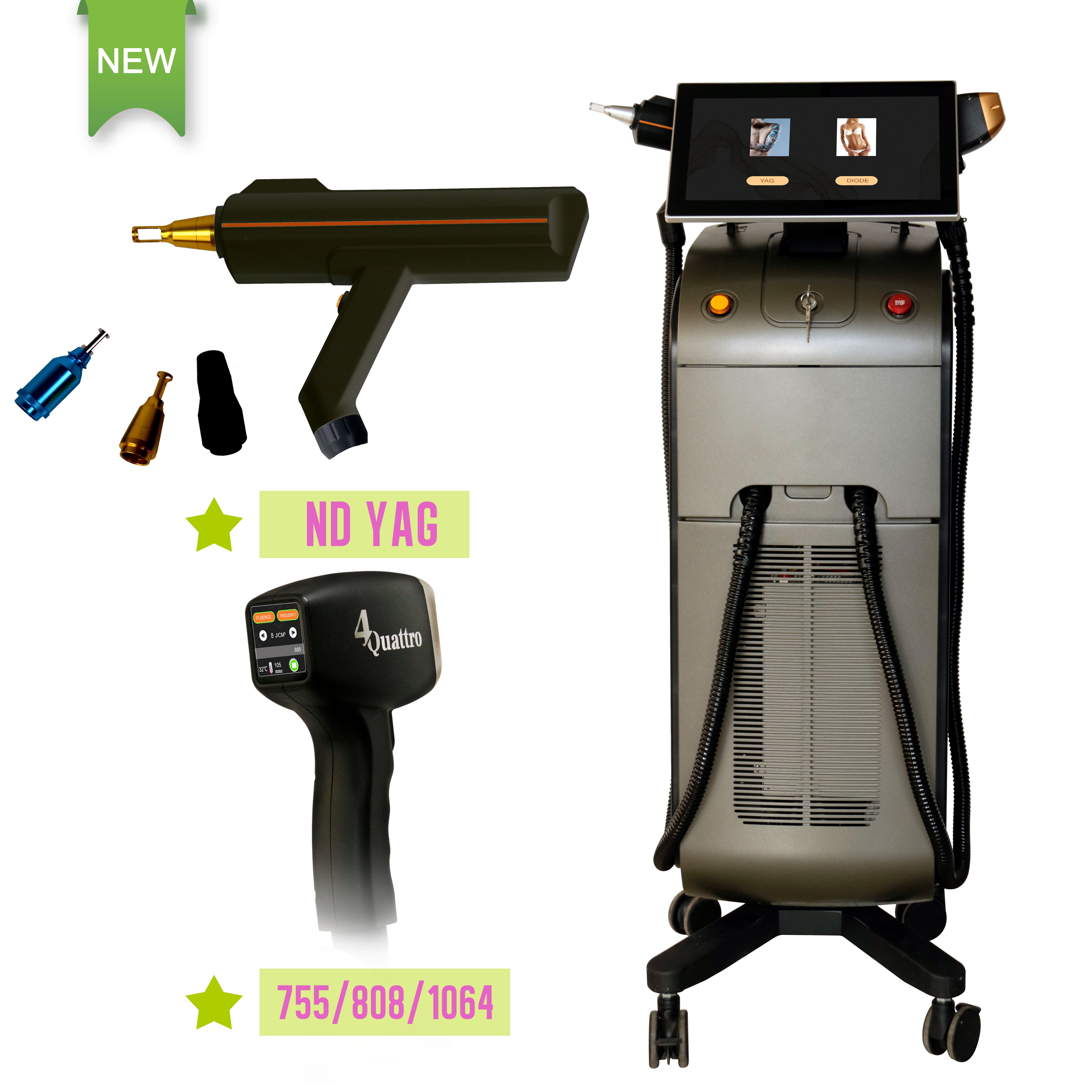 2022 newest Platinum 808nm Diode Laser Hair Removal Yag tattoo remover machine Depilation Facial Beauty Salon Machine Equipment