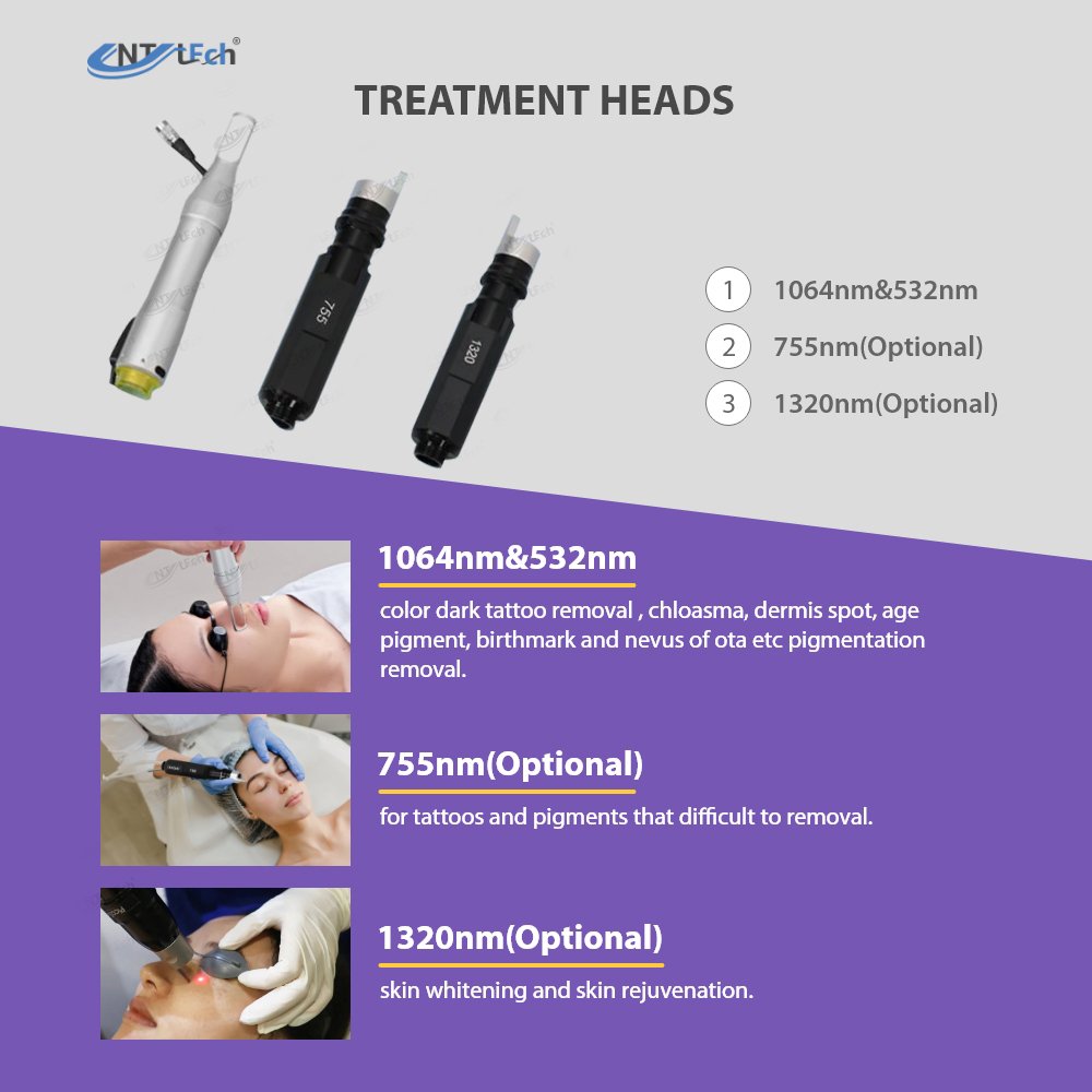Beijing UNT fast delivery picosecond machine 1064 laser q-switched system nd yag laser picolaser tattoo removal