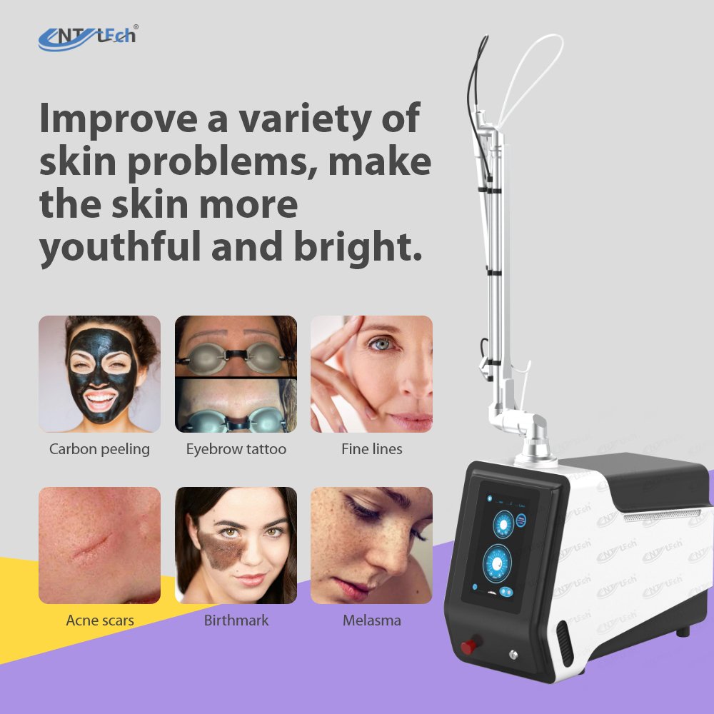 Beijing UNT fast delivery picosecond machine 1064 laser q-switched system nd yag laser picolaser tattoo removal