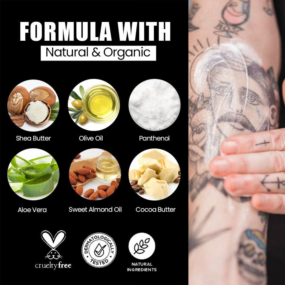Private Label Tattoo Aftercare Cream Lotion Revive Refresh Old Tattoos Color Enhancement Tattoo Healing Balm Cream