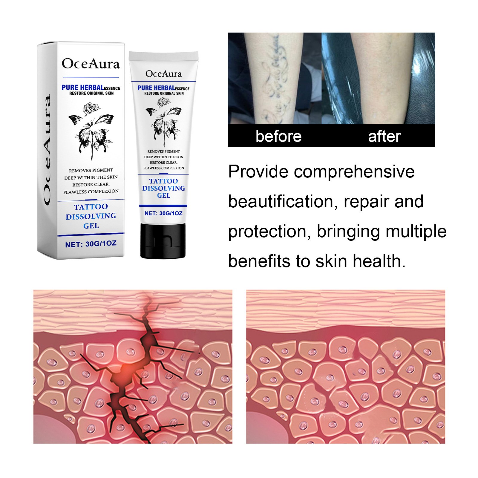 Tattoo Care Gel Moisturizes Tattoo skin Repair Skin Tattoo mark brightening care cream