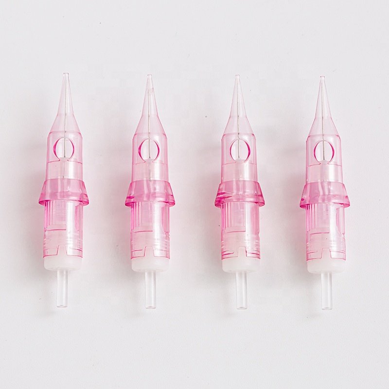 Pink/grey / purple Permanent Makeup Tattoo Cartridge Needles Eyebrow Eyeliner Lip Microblading for Rotary Machines 20 PCS/Box