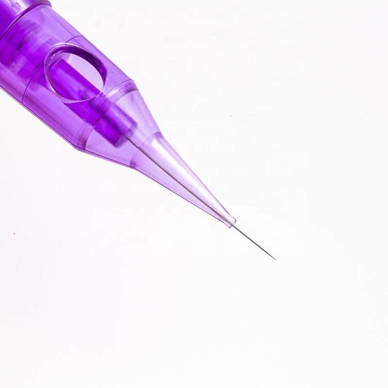 Pink/grey / purple Permanent Makeup Tattoo Cartridge Needles Eyebrow Eyeliner Lip Microblading for Rotary Machines 20 PCS/Box