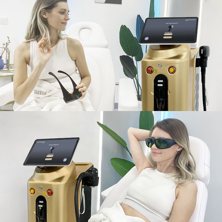Titanium diode laser hair removal treatment laser 755 808 1064 germany bar for hair removal