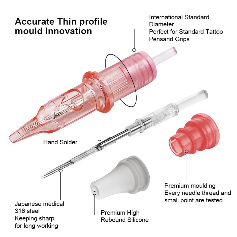 RL M1 Tattoo Permanent Makeup Needle Tattoo Cartridge Needles for Eyebrow Lips