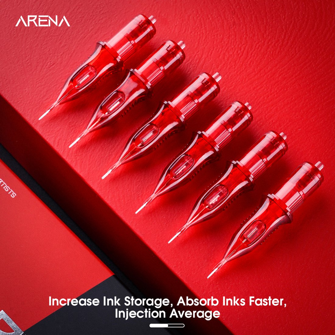 Wholesale Arena Red Universal Permanent MakeUp 3RL Tattoo Cartridge Needles 20psc/box
