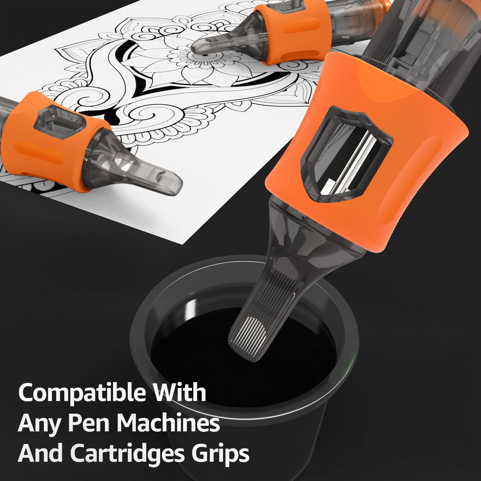 YABA Tattoo Supply 3RL Tattoo Needle Cartridge Soft Grip Tattoo Cartridges Permanent Makeup Cartridges Needle