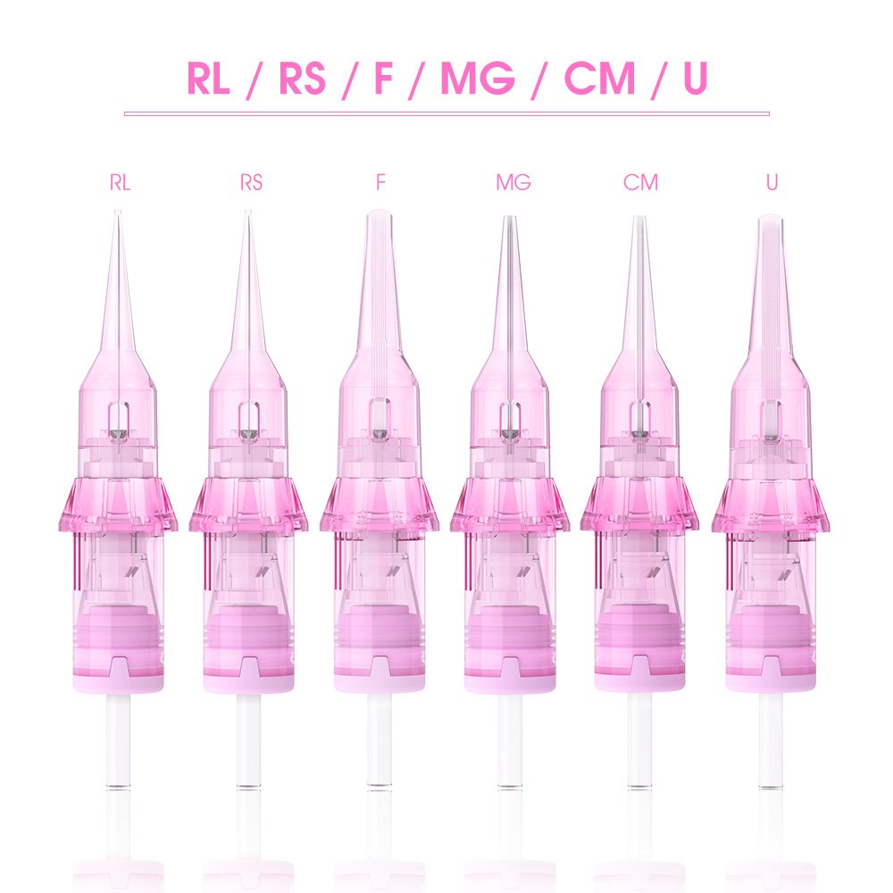 Biomaser Needle Cartridge Pink Permanent Makeup Cartridge Needles Tattoo Needles For All Universal Permanent Makeup Tattoo Pen