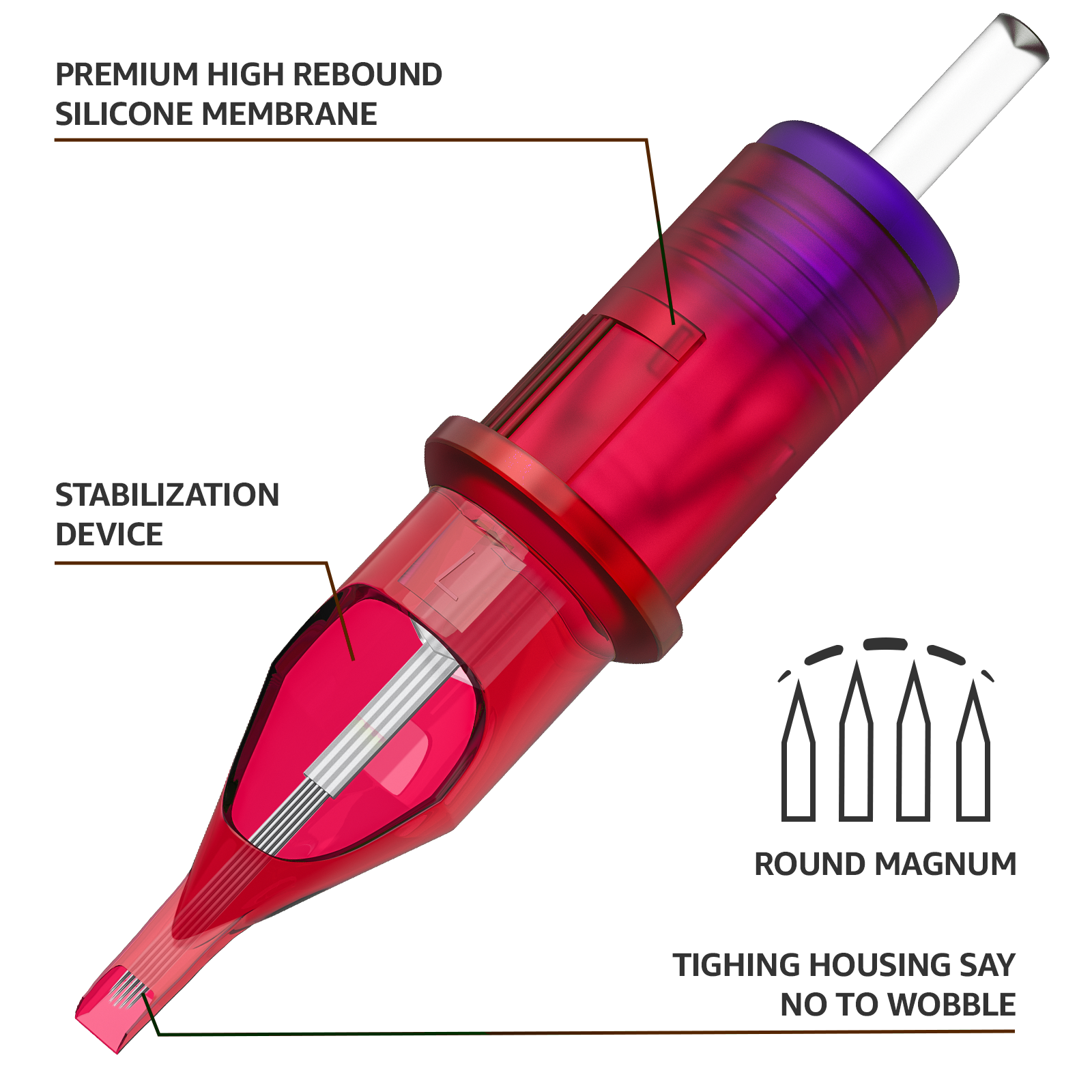 TUHU Tattoo Supply 5RL Super Tight Needle Cartridge Tattoo Cartridges Permanent Makeup Tattoo Cartridges Needle