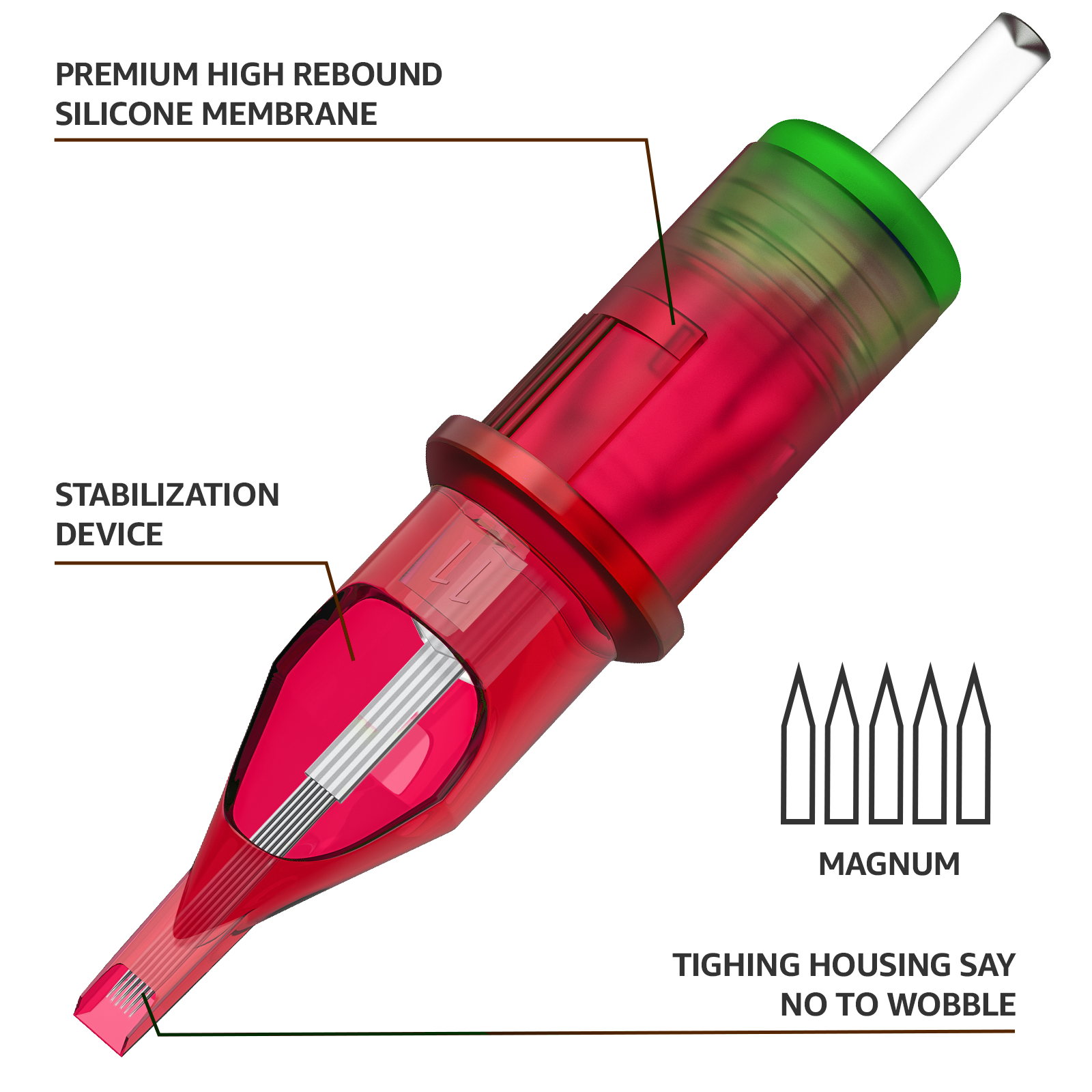 TUHU Tattoo Supply 5RL Super Tight Needle Cartridge Tattoo Cartridges Permanent Makeup Tattoo Cartridges Needle