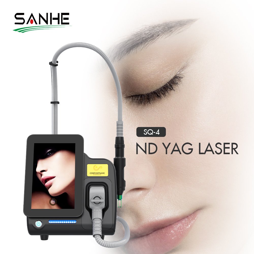 Portable laser picosecond 1064Nm 755Nm 532Nm Remove Tattoo Laser Machine Q Switched Nd Yag Laser Tattoo Machine