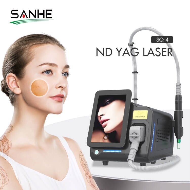 Portable laser picosecond 1064Nm 755Nm 532Nm Remove Tattoo Laser Machine Q Switched Nd Yag Laser Tattoo Machine