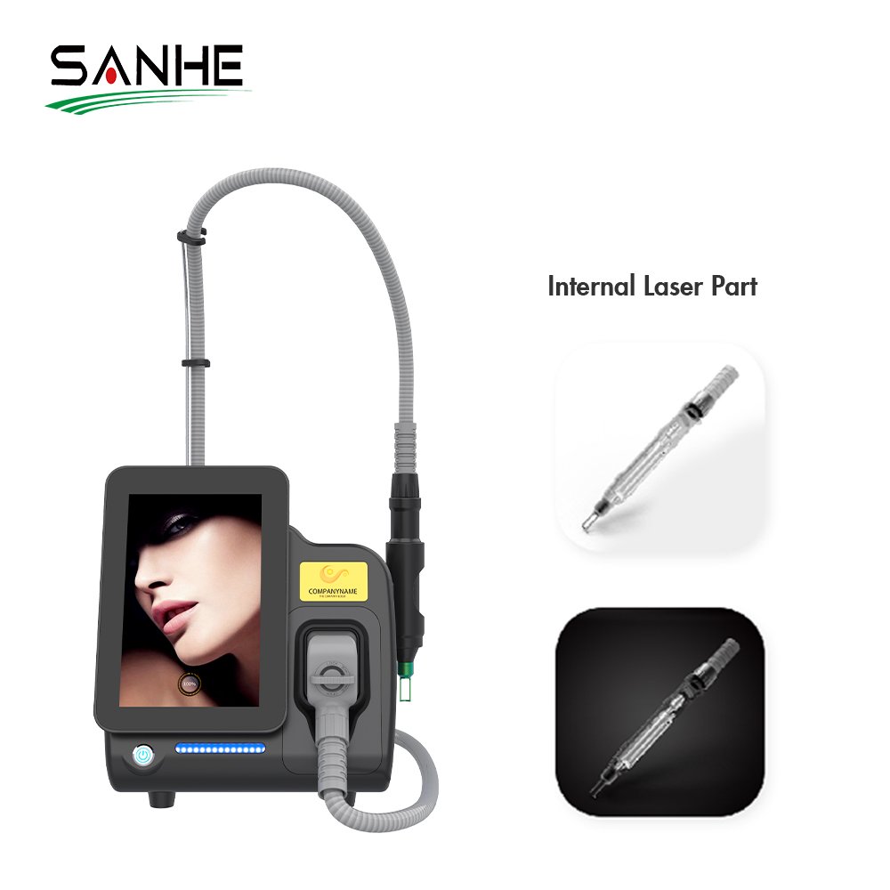 Portable laser picosecond 1064Nm 755Nm 532Nm Remove Tattoo Laser Machine Q Switched Nd Yag Laser Tattoo Machine