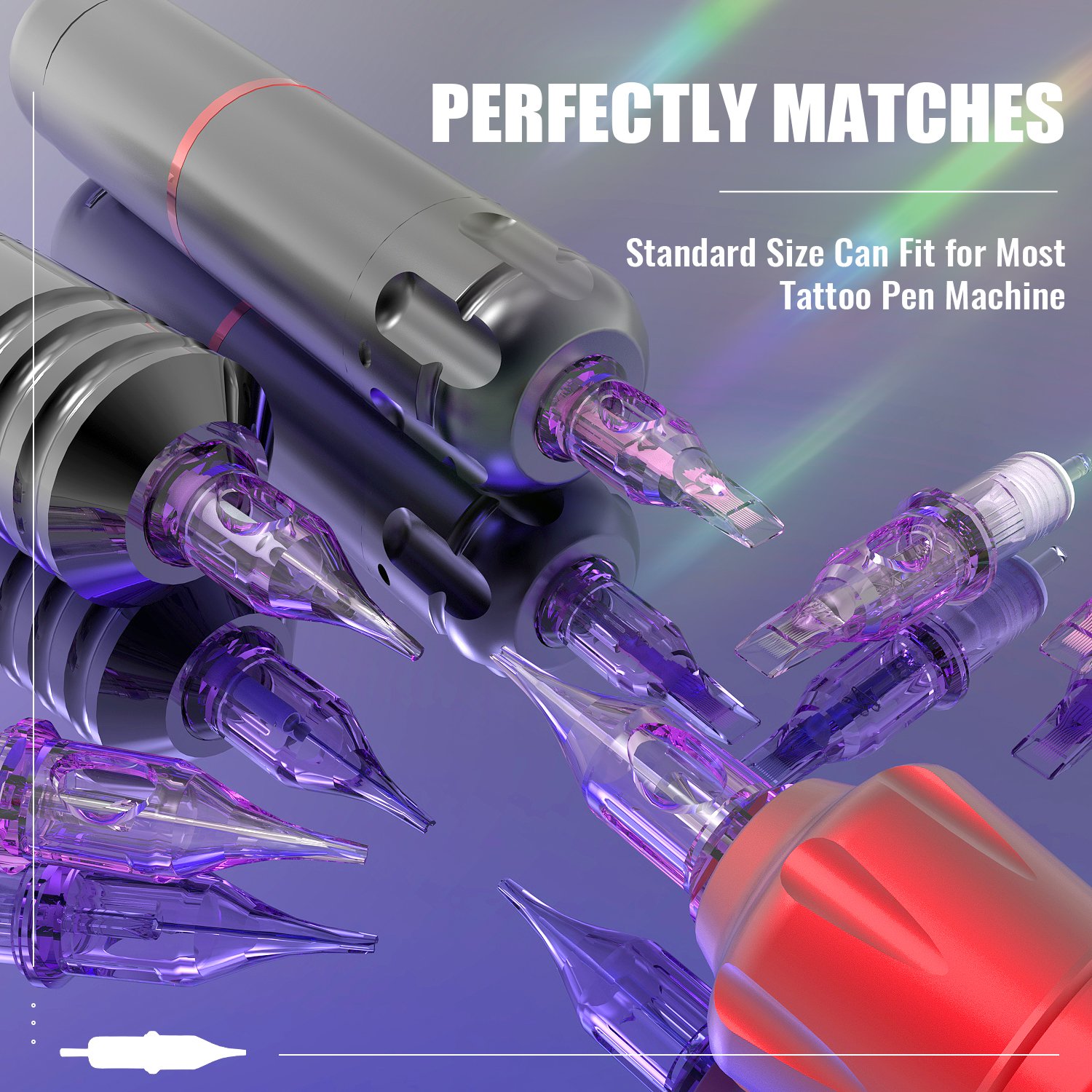 0.35mm Round Liner Disposable Sterilized Safety Permanent Makeup Tattoo Supplies Tattoo Cartridge Needle