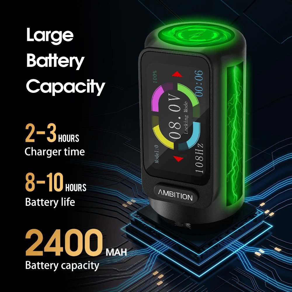 Ambition Seher 2400mAh Touch Screen Battery Powerful Motor 2.2-4.2mm Adjustable Stroke Professional Wireless Tattoo Machine Pen