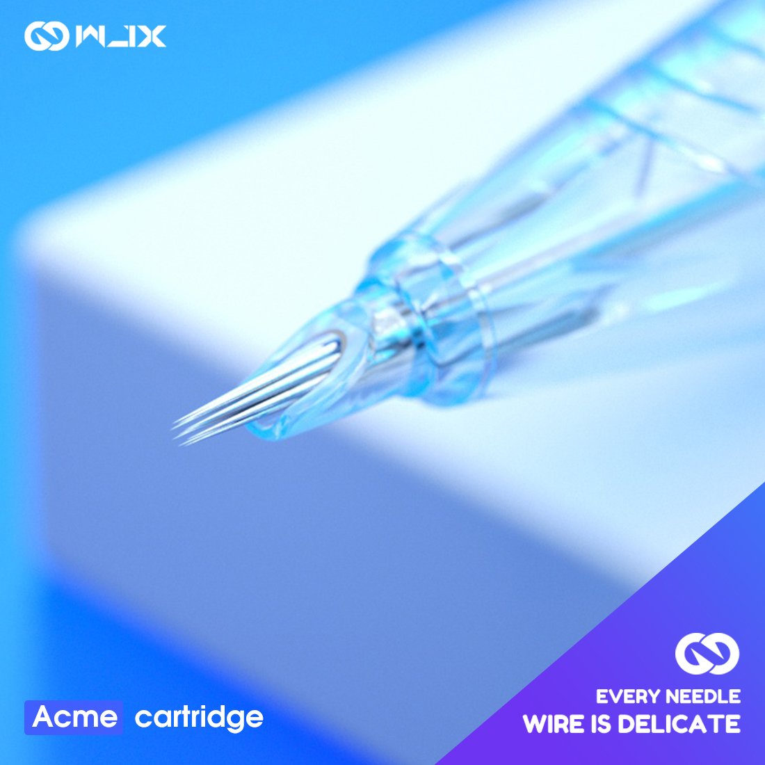 WJX tattoo machine Cartridge needle 0.35mm RM-2 Curved Magnum Shader needle for permanent makeup
