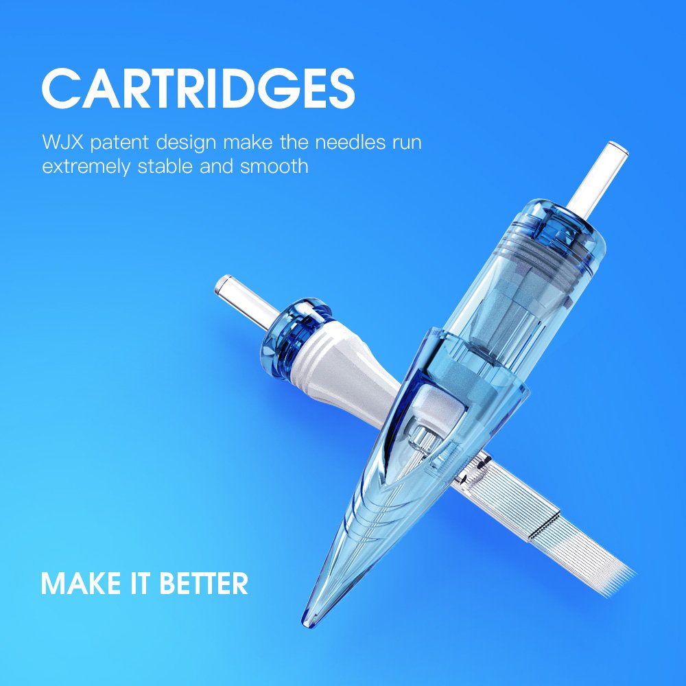 WJX tattoo machine Cartridge needle 0.35mm RM-2 Curved Magnum Shader needle for permanent makeup