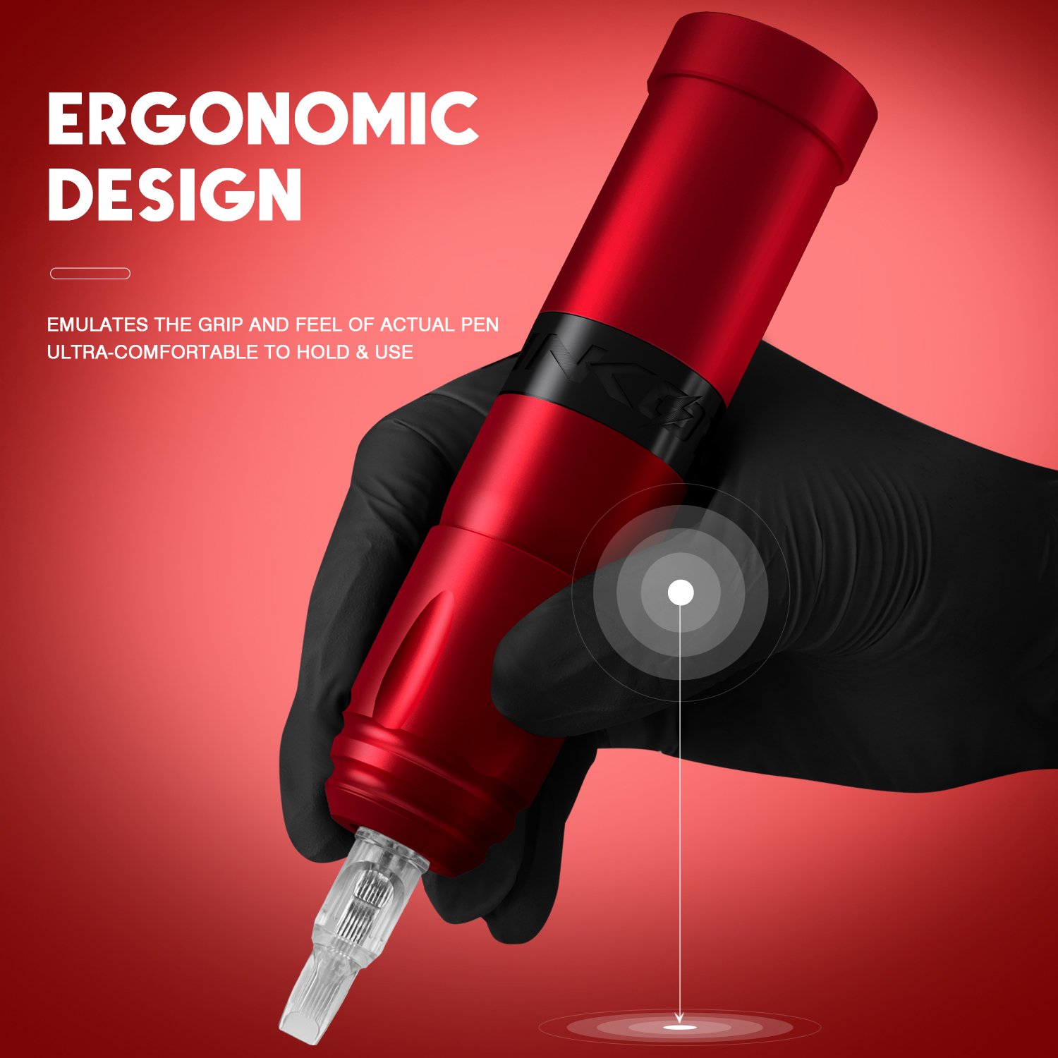 Touch Screen Digital Display Tattoo Pen 1800mAh Coreless Motor Adjustable Cartridge Needles Depth Wireless Tattoo Pen Machine