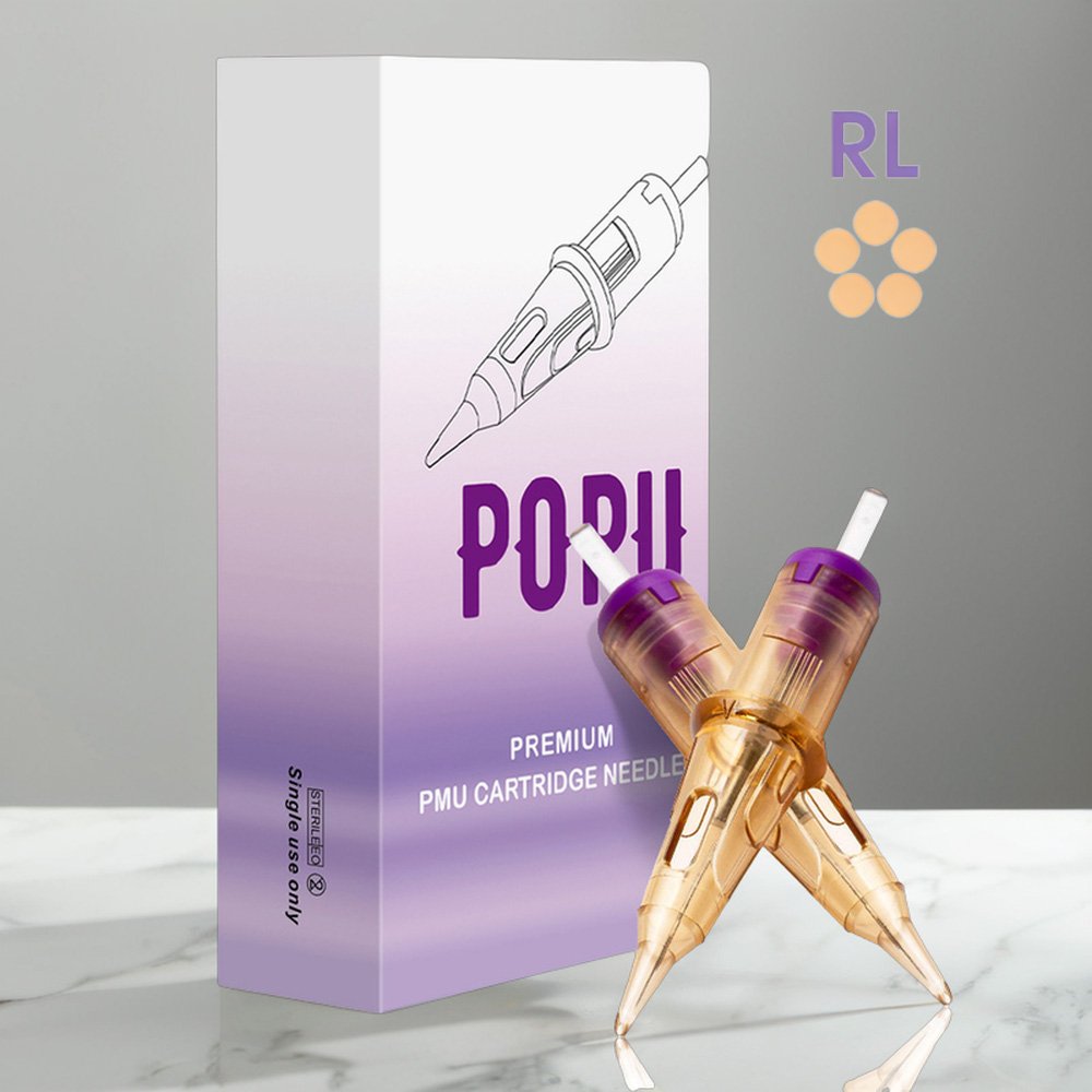 POPU Premium 1RL 3RL CE Certified Hair Scalp SMP Nano Stroke PMU Needles Permanent Makeup cartridge needles