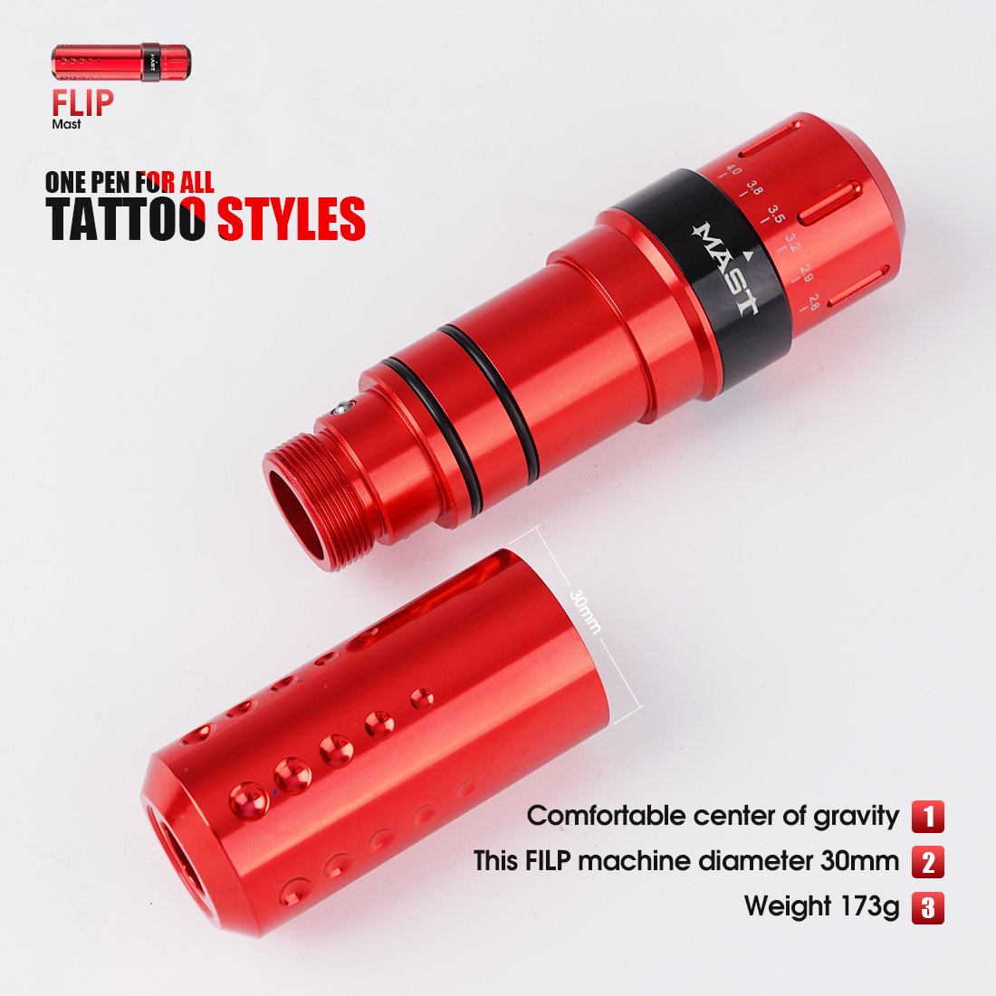 Dragonhawk Mast Flip tattoo machine Professional Rotary Tattoo Pen Machine