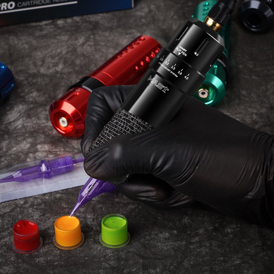 Dragonhawk Mast Flip tattoo machine Professional Rotary Tattoo Pen Machine