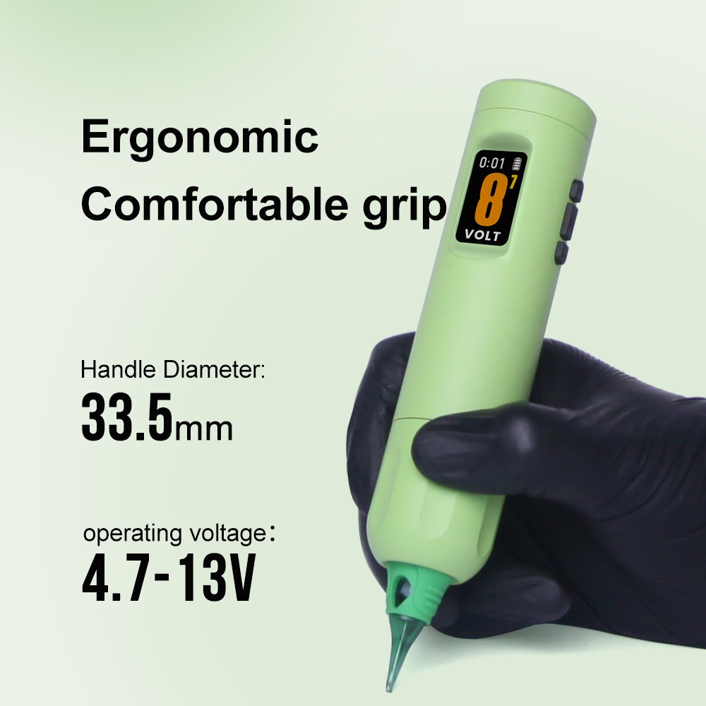10 colors 4.2mm stroke Wholesale High Quality Wireless rotary Tattoo Pen 2 batteries for Cartridge Tattoo Needles