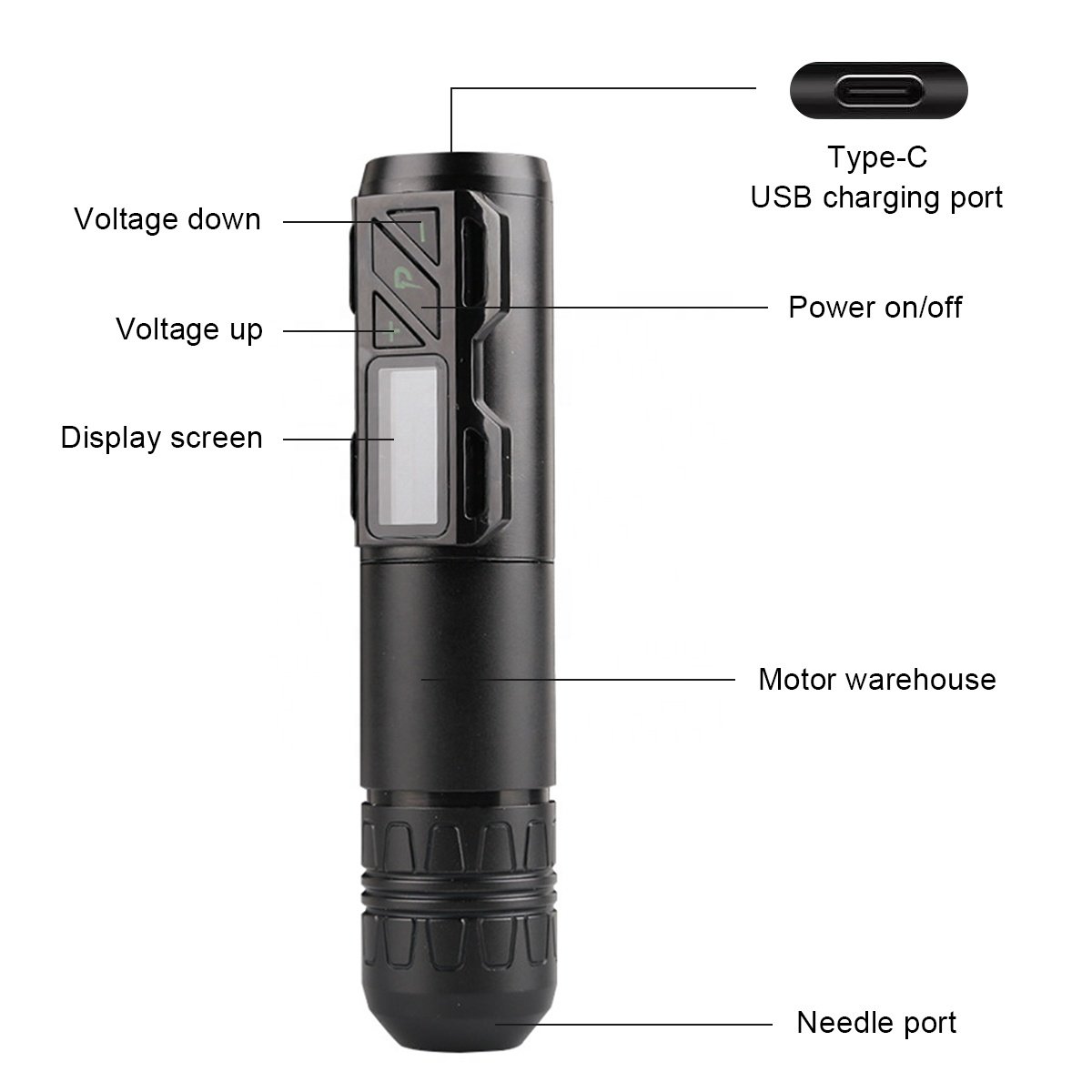 Oem Profession Rechargeable Swiss Coreless Motor Pmu Gun Complete Parts Digital Eyebrow Wireless Rotary Pen Tattoo Machine