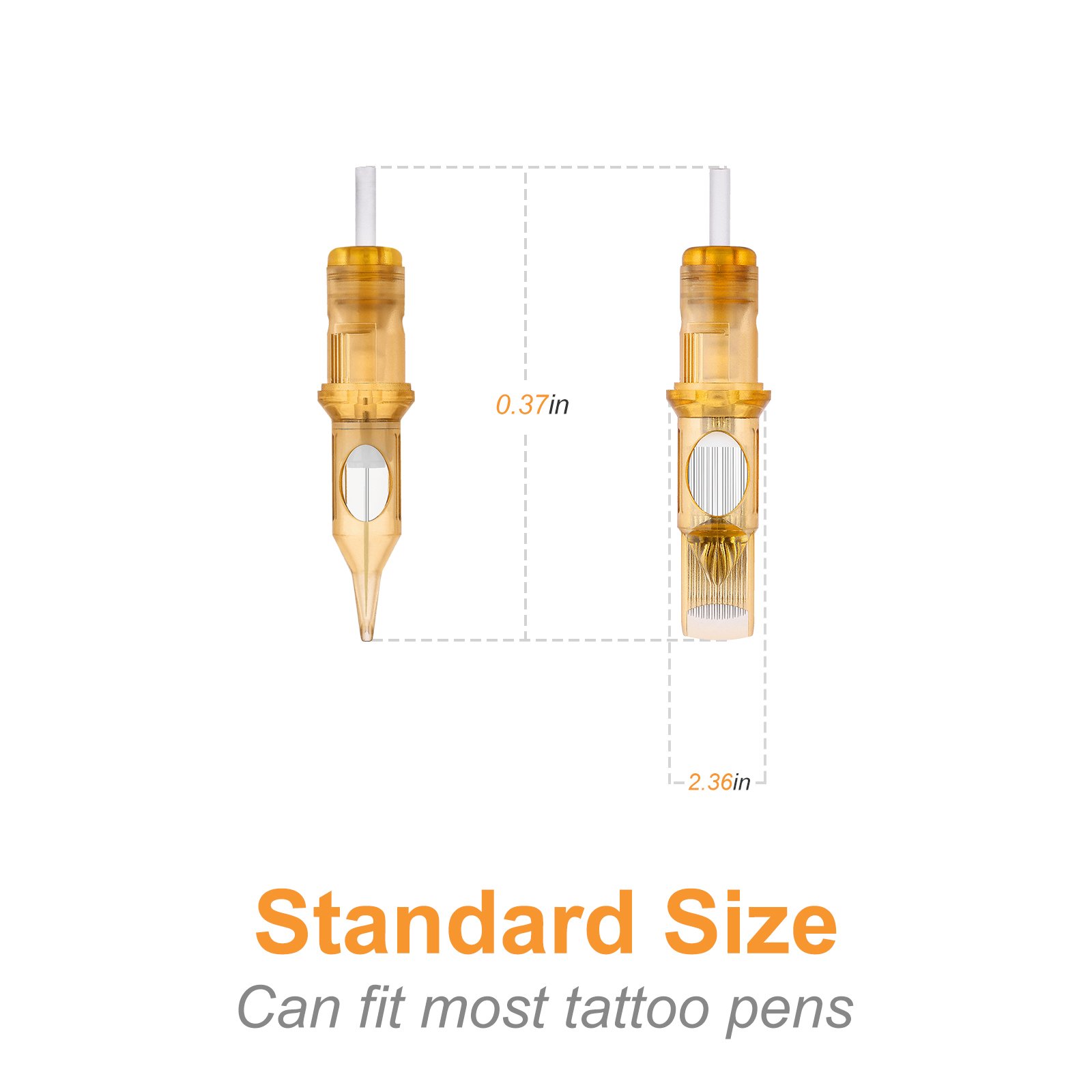 Factory Customize Stainless Steel Long Taper Textured Disposable Body Tattoo ink Needle cartridge