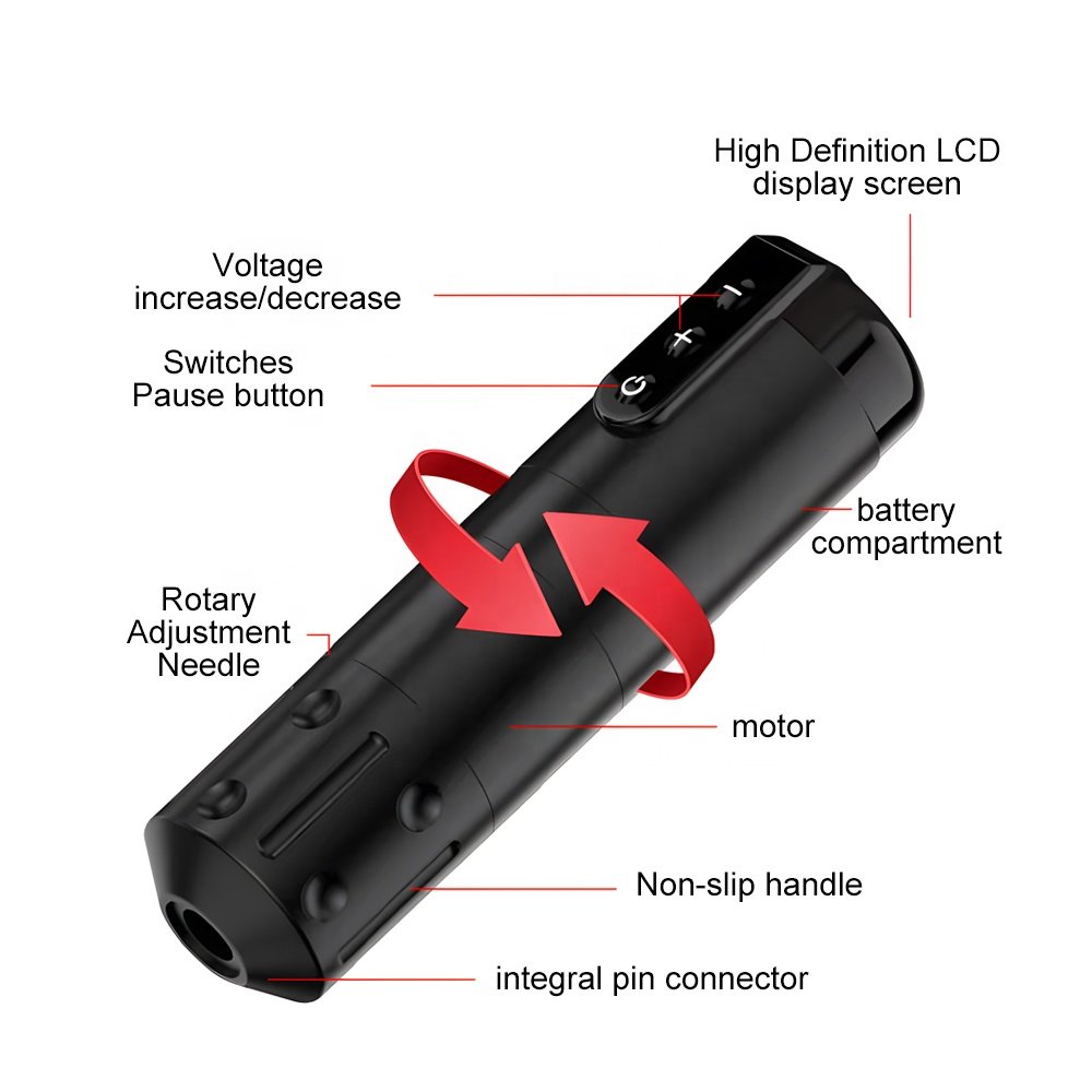 whosale High quality ZG wireless tattoo pen Digital screen Permanent Makeup Tattoo Machine for tattoo artist