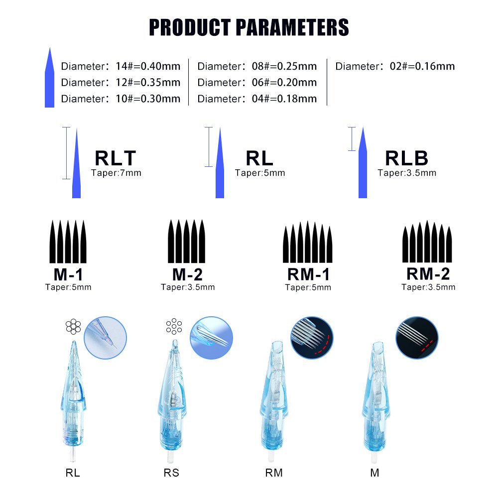 NOIR RS Tattoo Cartridges Permanent Makeup Wholesale Professional Disposable Cartridge Needle Tattoo Needles