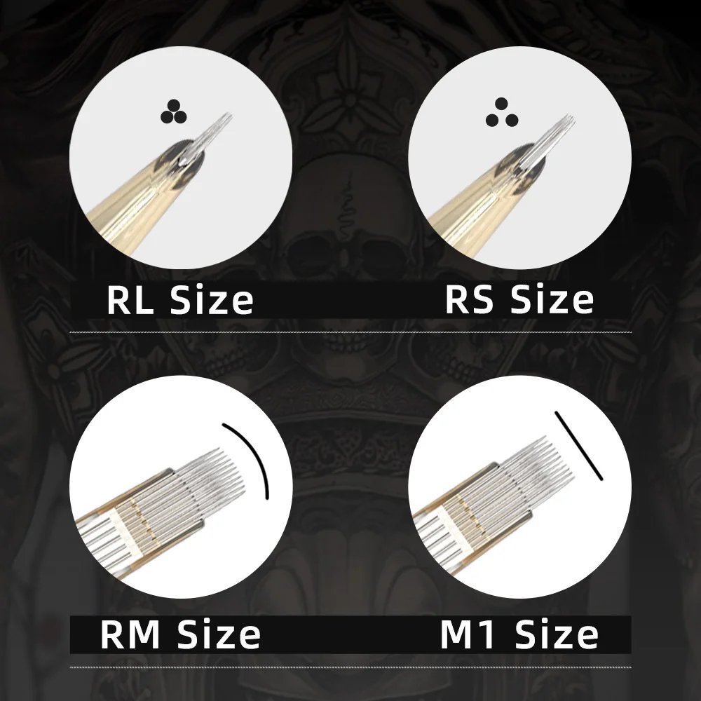 Ambition Premium Tattoo Cartridge 20pcs RL/RM/RS Round Liner Shader Curved Magnum Tattoo Needle 1RL 3RL 5RL 7RL 9RL 7rm 9rm 13rm