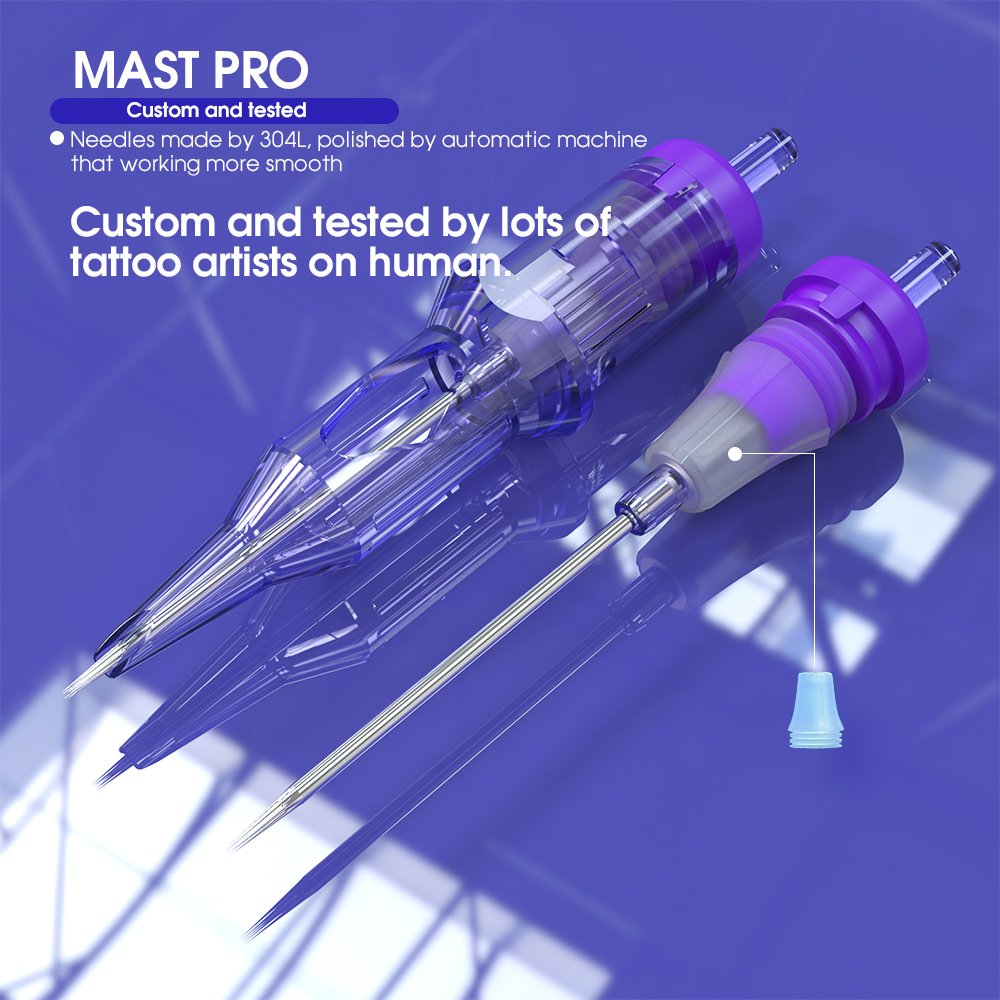 20pcs Mast Pro 0.35mm Round Shader 3.5mm Taper Permanent Makeup Customized Tattoo Cartridges Needle