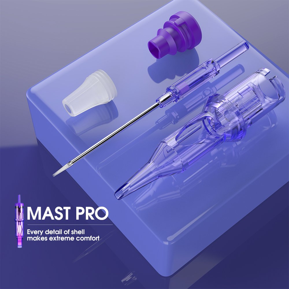 20pcs Mast Pro 0.35mm Round Shader 3.5mm Taper Permanent Makeup Customized Tattoo Cartridges Needle