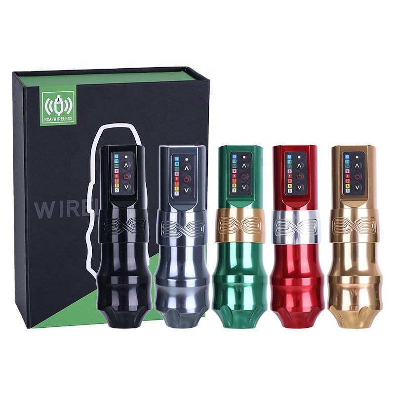 Professional Adjustable Stroke Flux Max Vending Rotary Custom Pen Type Gun Full Complete Set Kit Wireless Tattoo Machine
