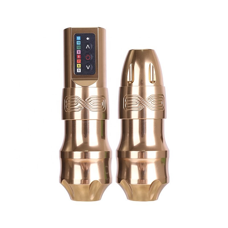 Professional Adjustable Stroke Flux Max Vending Rotary Custom Pen Type Gun Full Complete Set Kit Wireless Tattoo Machine