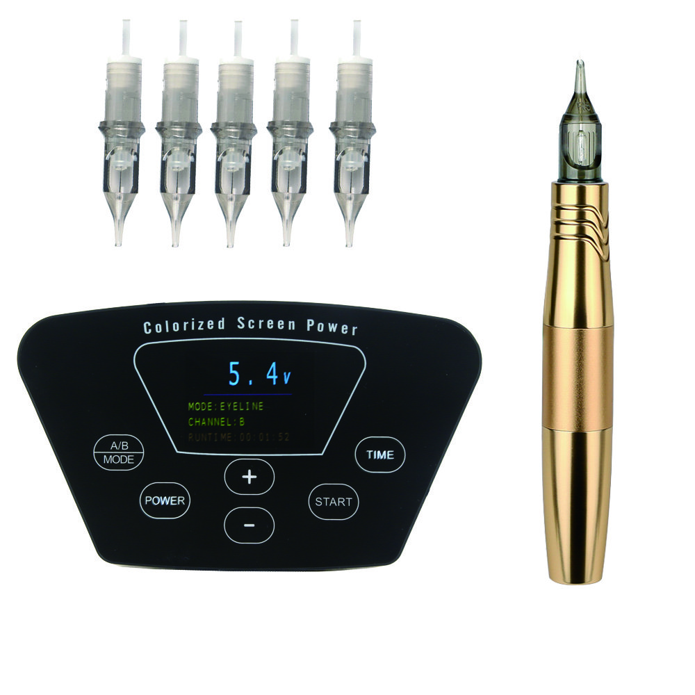 Wireless Tattoo Machine Kits Tattoo Power Supply Rotary Tattoo Eyebrow Machine With Cartridge Needles