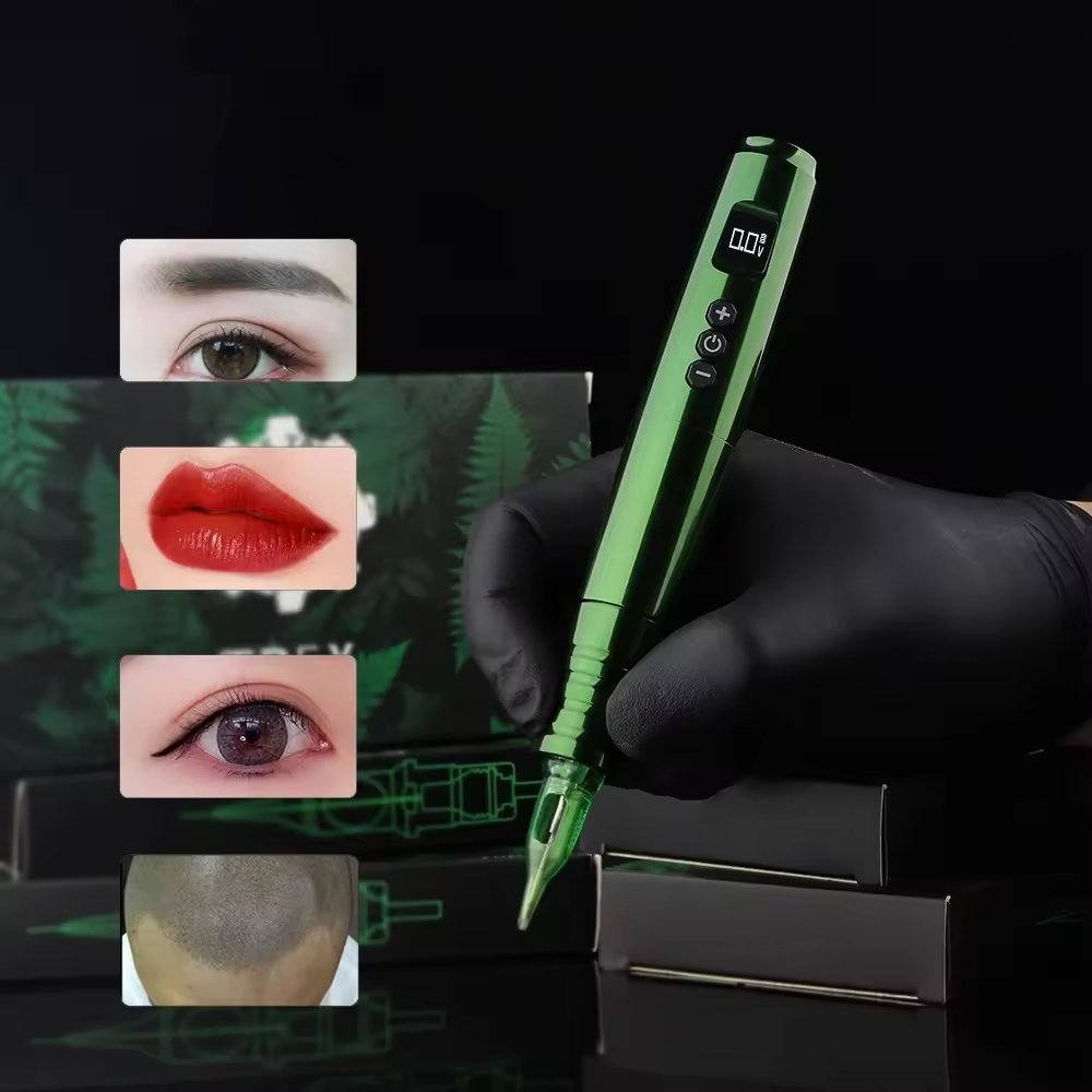 Dragon's Kiss 1200mAh 3.5mm Stroke Wireless Permanent Makeup Pen Machine with Double Battery for Eyebrow Lips Scalp Small Tattoo