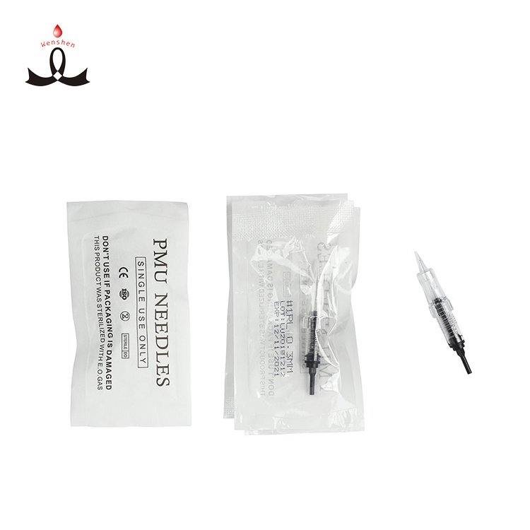 PMU Suppliers Black Pearl Machine Needle U Shape Needle Cartridge For PMU Hair Strokes Tattoo Eyebrow