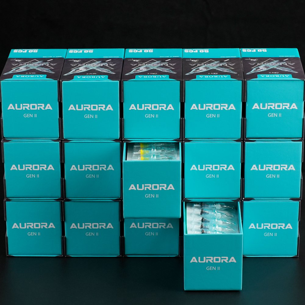 Aurora Cartridge Needle 50pcs/box Disposable Tattoo Needles Sterilized Tattoo Machine Cartridge Needles