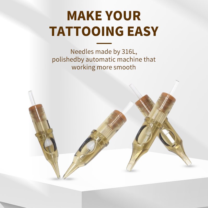 Permanent Makeup Tattoo Cartridge Needles Eyebrow Eyeliner Lip Microblading for Rotary Machines 20 PCS/Box
