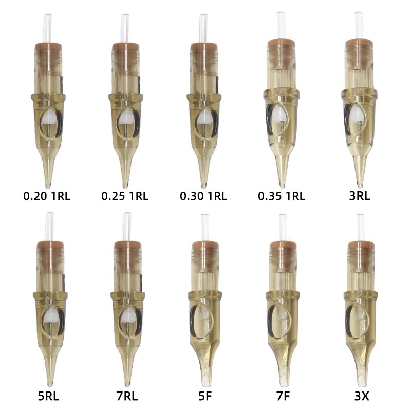 Permanent Makeup Tattoo Cartridge Needles Eyebrow Eyeliner Lip Microblading for Rotary Machines 20 PCS/Box