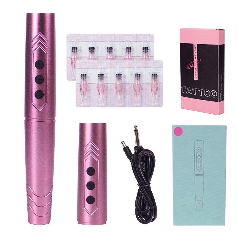 Wireless Permanent Makeup PMU Machine Microshading Supplies, with 2 Batteries for Lip Eyebrow Tattoo Ombre Powder Brows