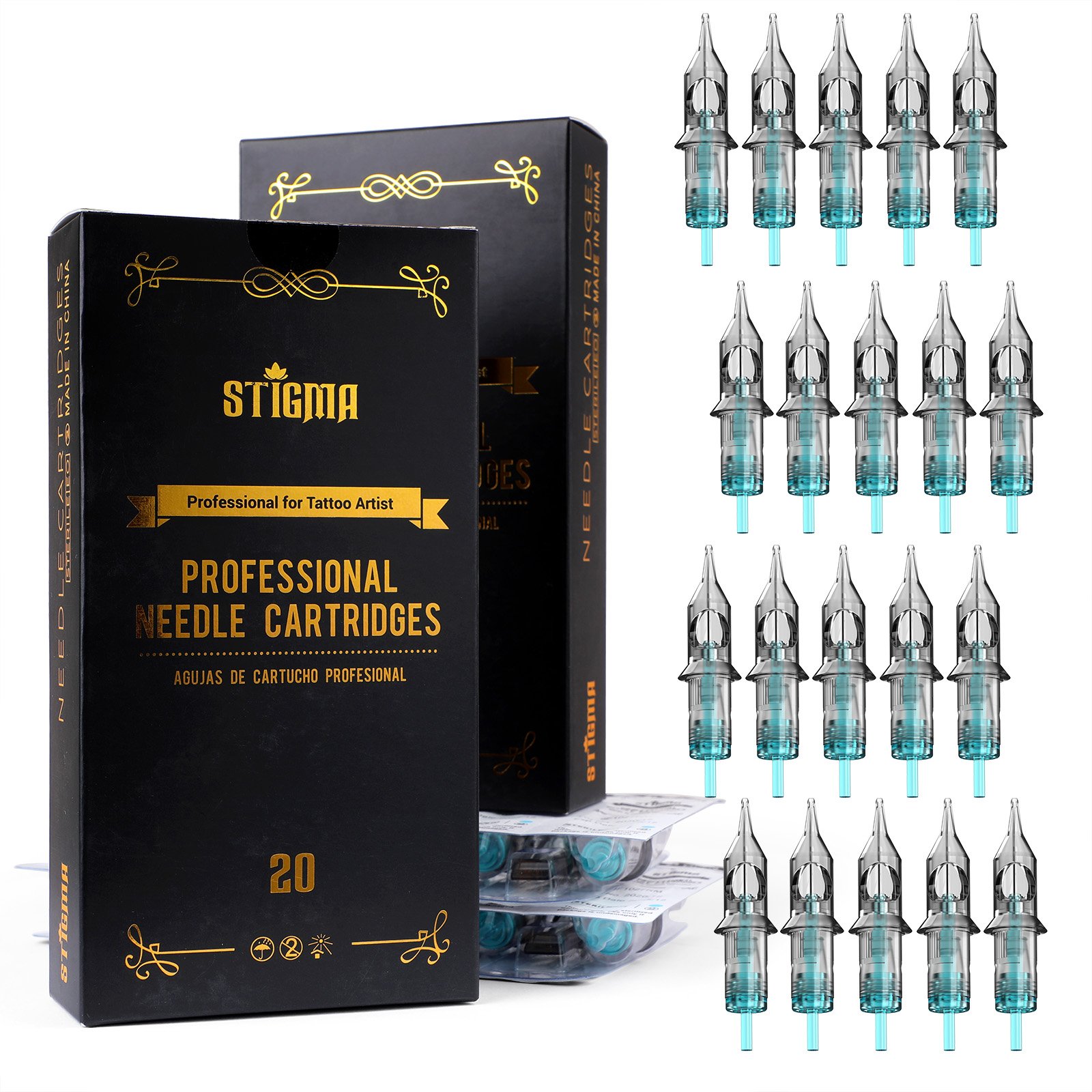 High Quality OEM 304 Stainless Steel Tattoo Cartridges Stigma Round Liner 3RL 5RL Tattoo Needles
