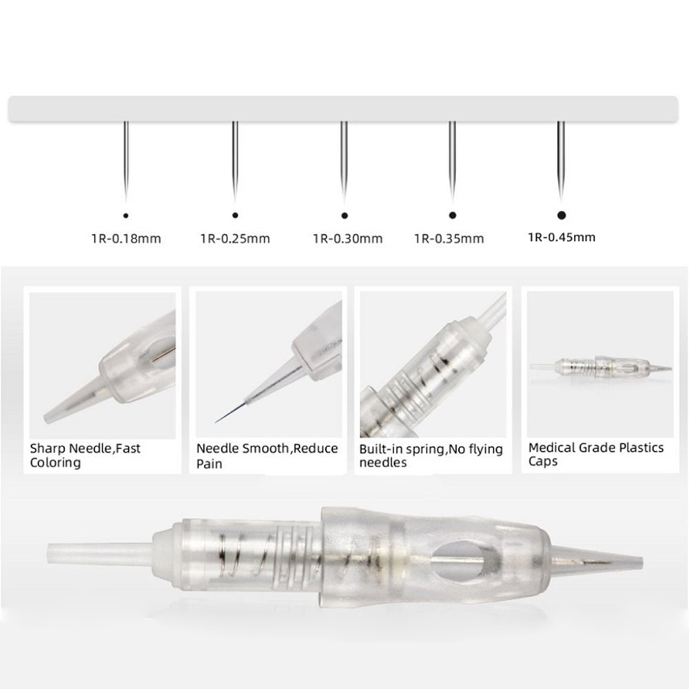 Wholesale Manufacturer Disposable High Quality Tattoo Needle Nano Stroke 1RL Microblading Tattoo Cartridge Needles