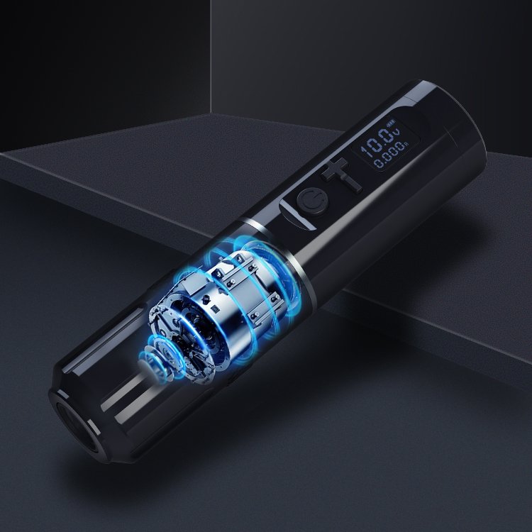 2200MA Powerful Wireless Tattoo Machine Rotary Electric Aluminum 4mm Permanent Makeup Machine
