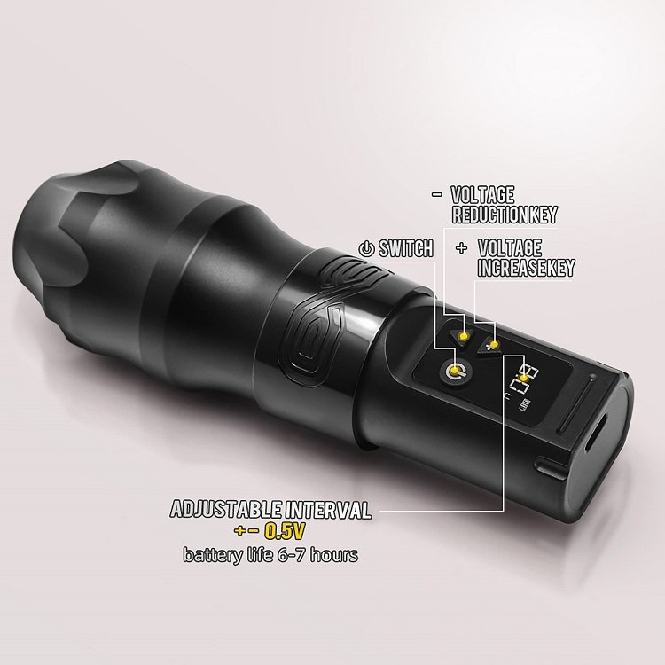 XNET Moteng E X O 4mm Stroke Professional Digital Battery Electric Tattoo Gun Wireless Rotary Tattoo Pen Machine for Body Art