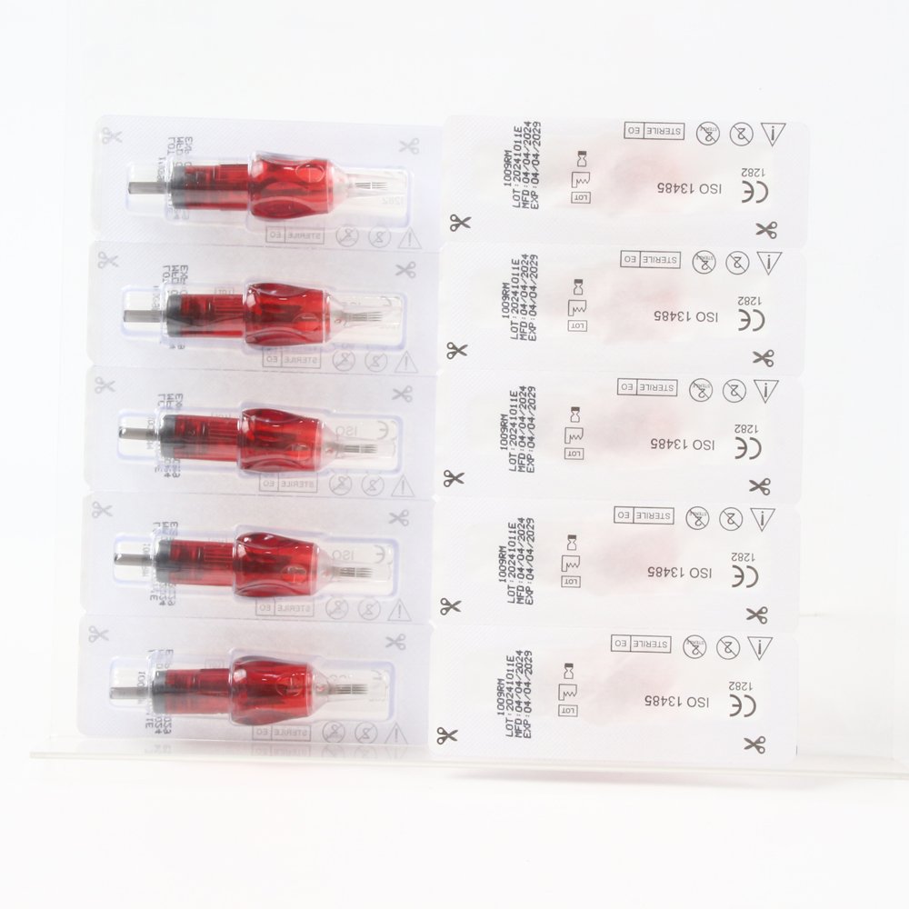 50PCS Tattoo Cartridges Needles Disposable RM Curved Magnum With Membrane Safety Cartridges For Tattooist Supply